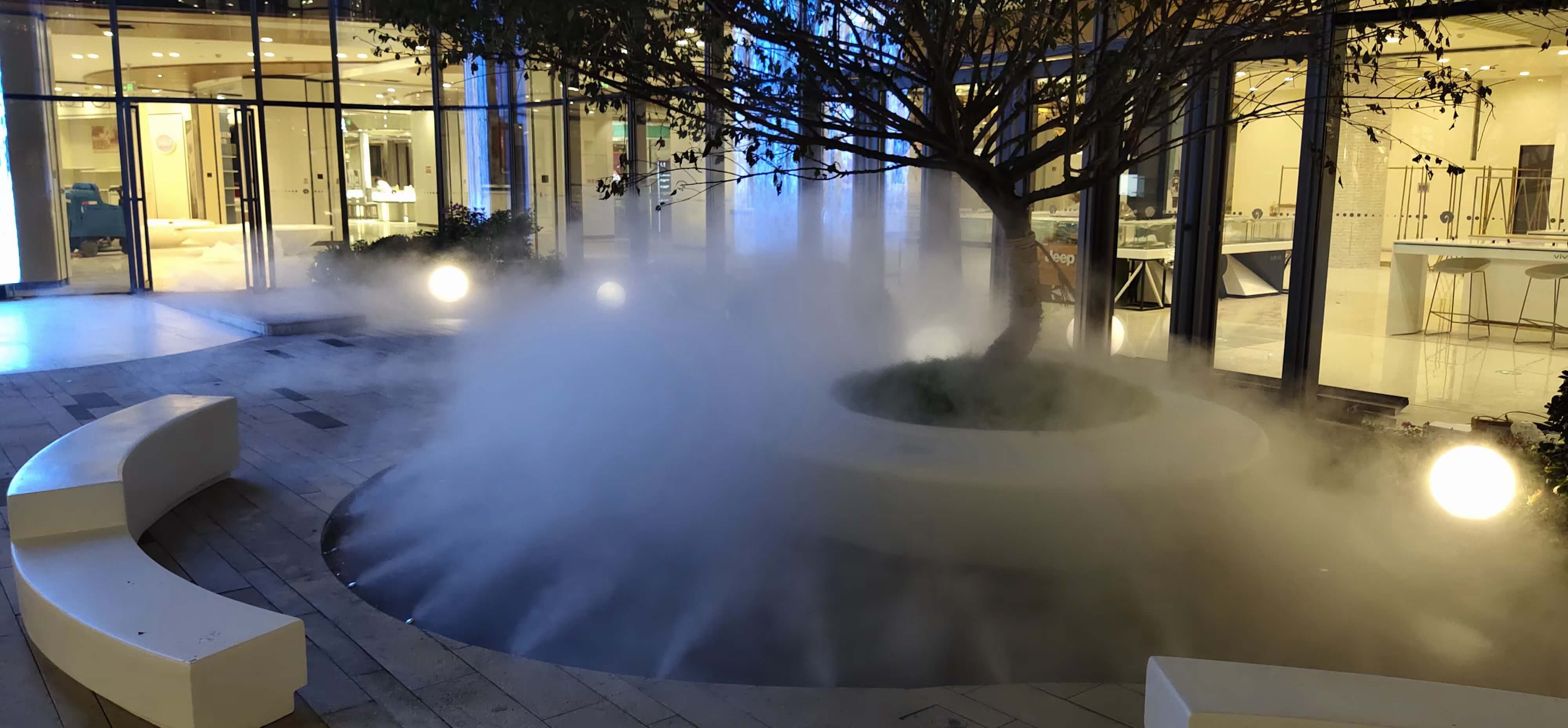 人工造霧案例—房地產中央花園霧化